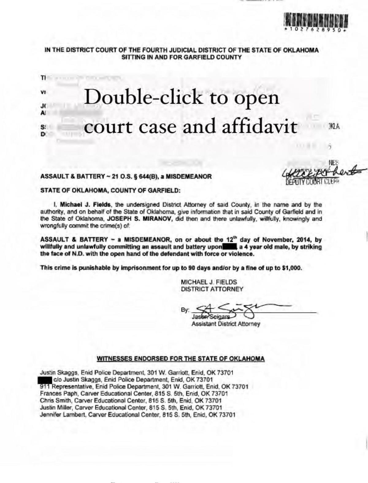 Court Records Charges And Affidavit Enidnews Com 100 including the notary fee.