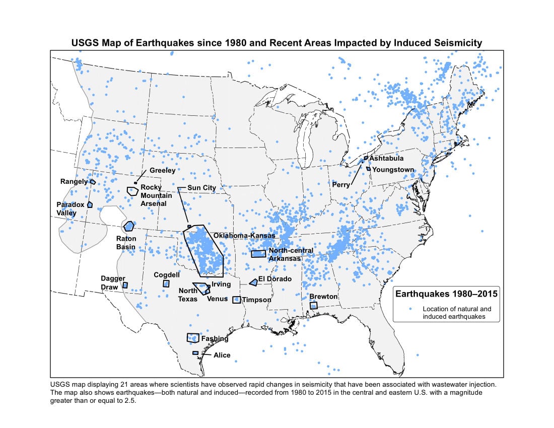 Updated Usgs Releases Induced And Natural Seismicity Maps