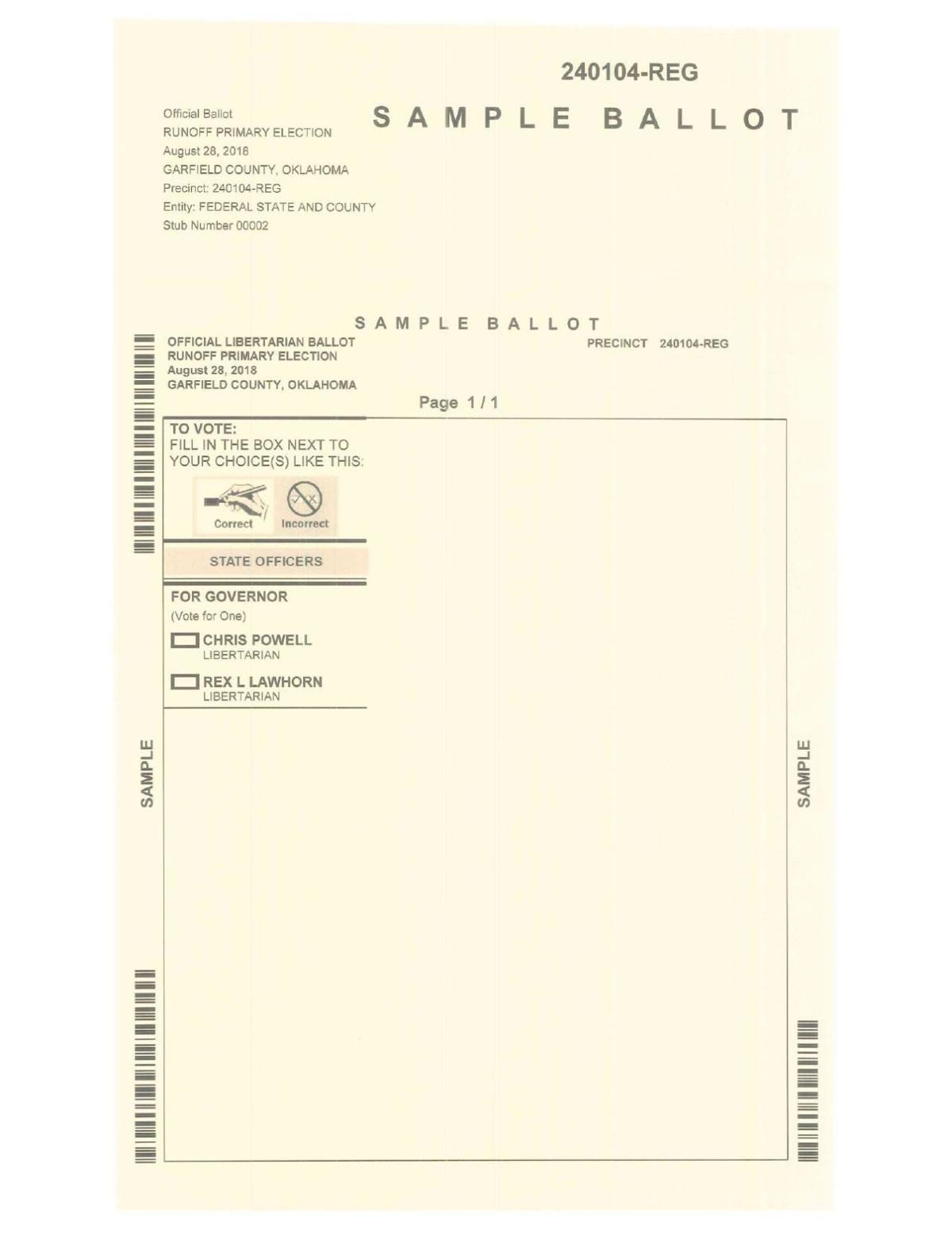 Libertarian Sample Ballot Enidnews Com