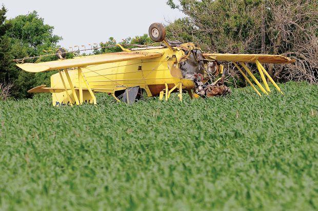 Walks Away From Crash Crop Duster S Plane Flips Upside Down In