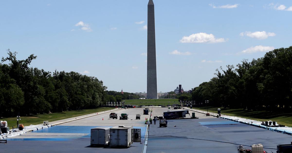 A nonprofit sues to halt Trump’s 'American flag blue' repaint of the ...