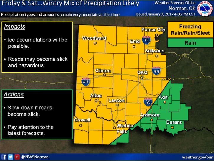 Icy Weather Forecast Prompts Warnings To Prepare In Northwest Oklahoma News Enidnews Com