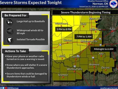 tonight severe expected northwest oklahoma weather latest enidnews