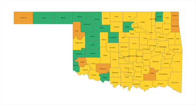 OSDH: State gains 1,715 COVID-19 cases in past week, more 'yellow ...