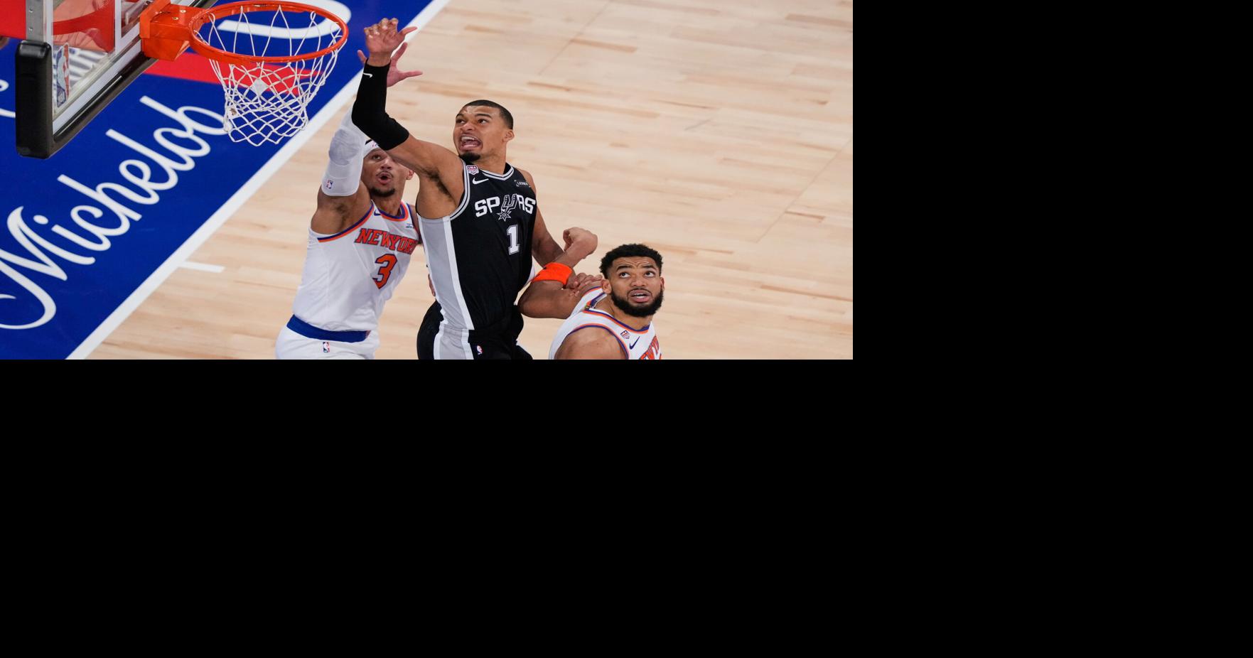 Victor Wembanyama carries Spurs to 115-111 win that cuts Knicks' NBA Finals lead to 2-1