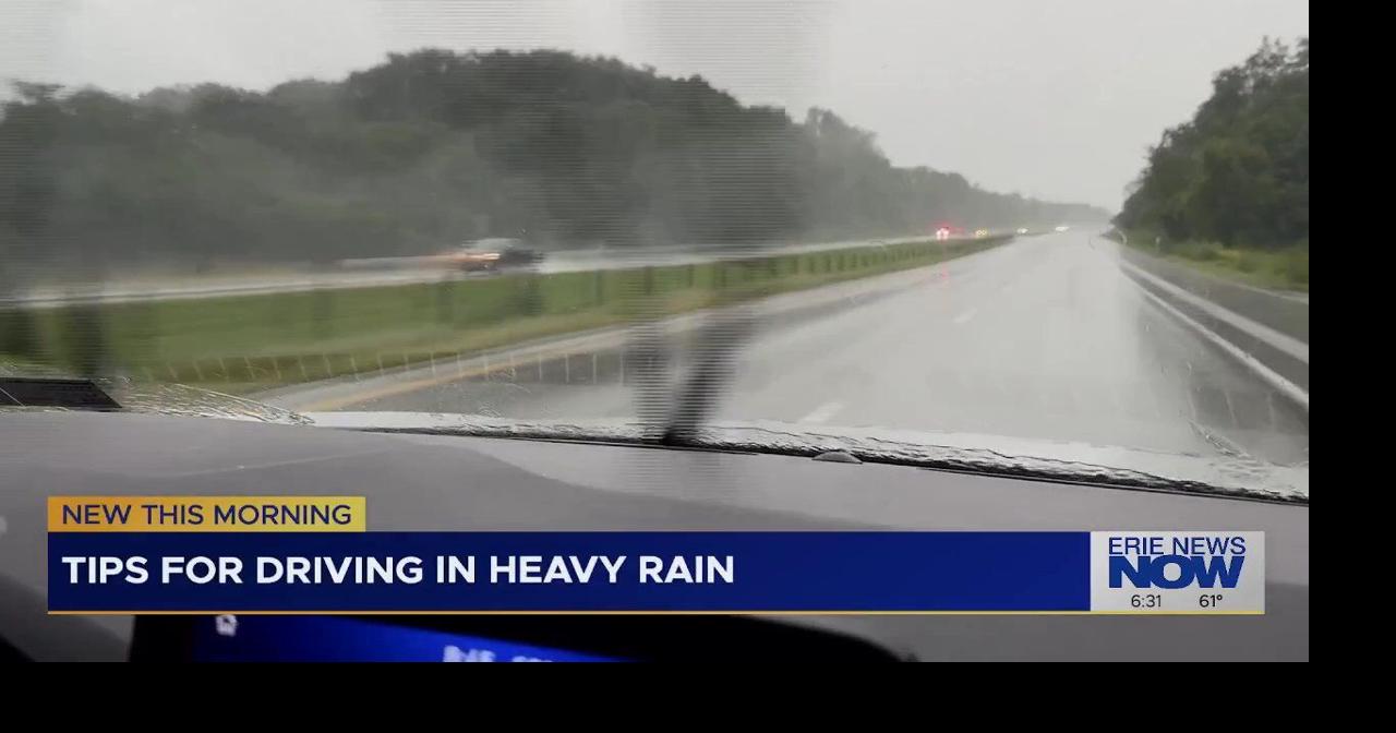 Heavy Rain Creates Hazardous Driving Conditions in Erie