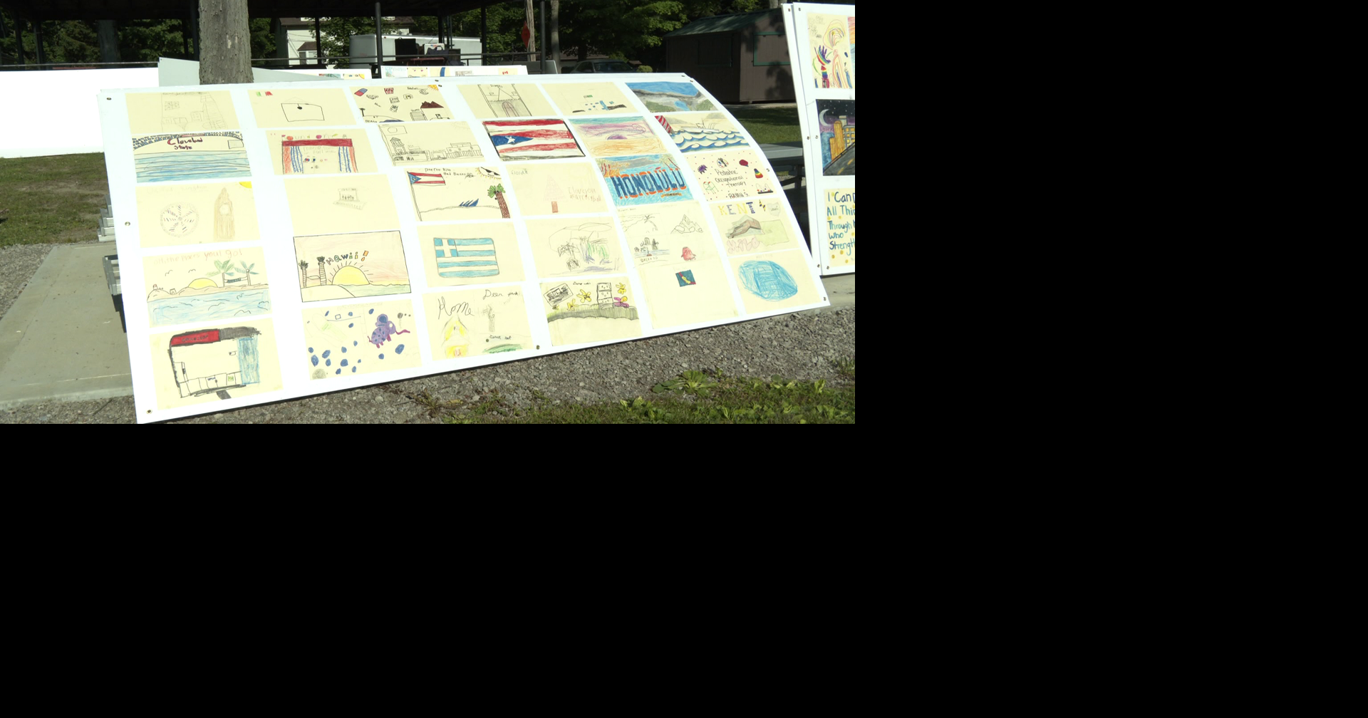 Students Create Giant Postcard to Celebrate America 250