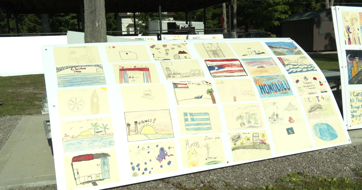 Students Create Giant Postcard to Celebrate America 250