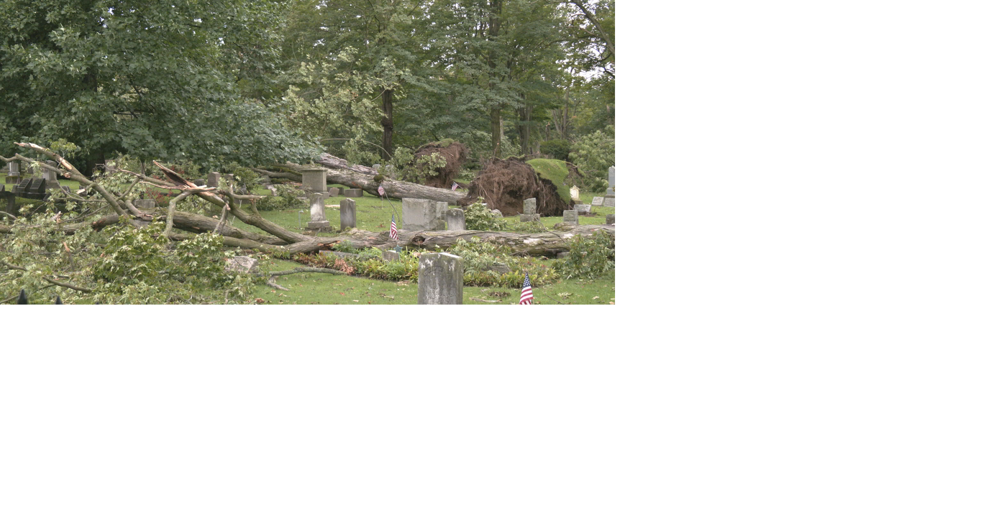 Erie Cemetery Closed After Severe Storms Cause Widespread Damage