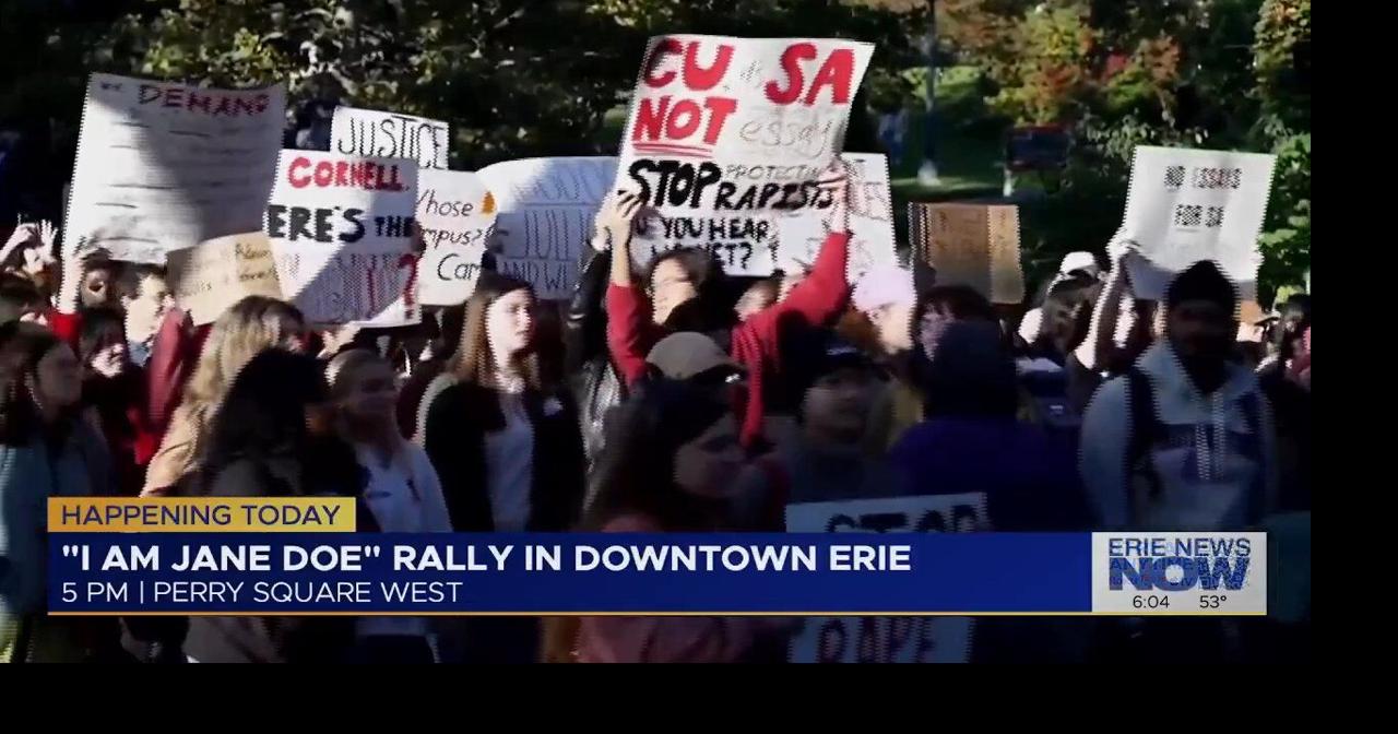 “Jane Doe” Rally in Perry Square Supporting Cornell Student