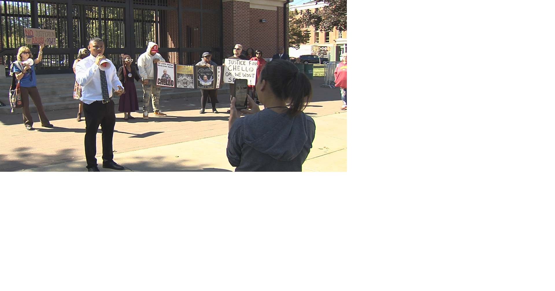 Justice for Marchello Woodard Demonstration Held in Perry Square Ahead ...