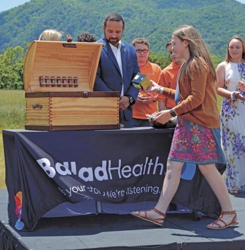 Unicoi County Hospital Junior Board seals time capsule for 25 years
