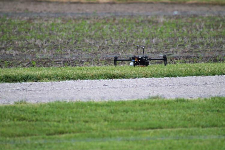 Drone on Ground at Spring Crops Field Day