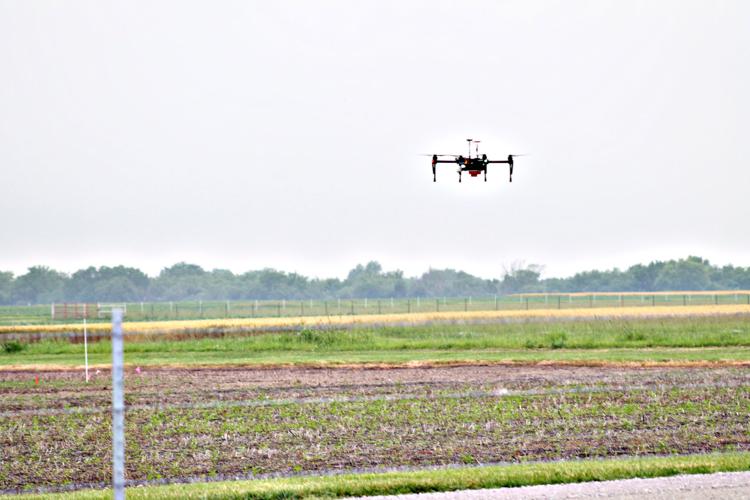 Drone Flying at Spring Crops Field Day