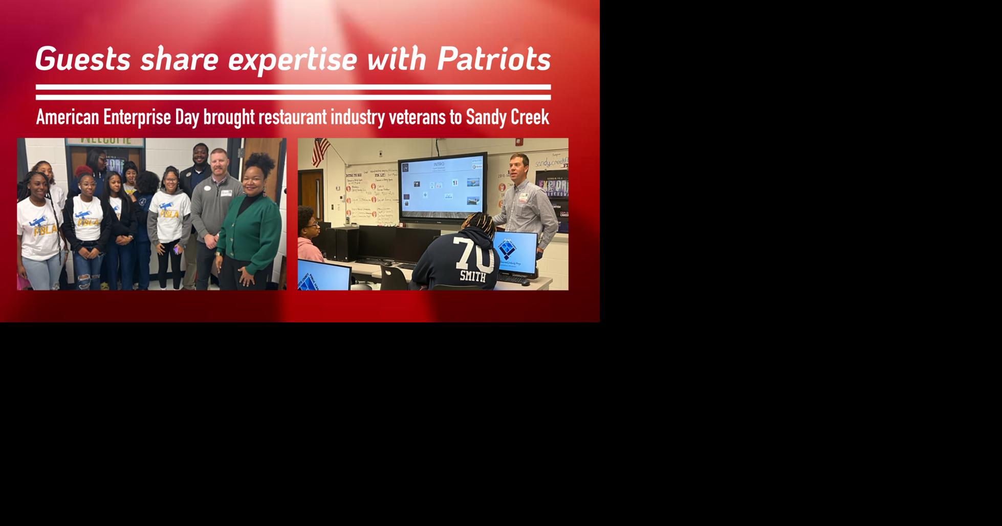 Guests Help Sandy Creek Celebrate American Enterprise Day School