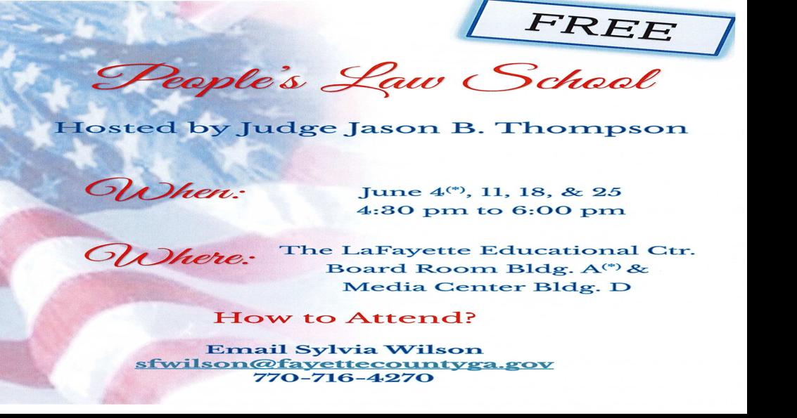 The People s Law School Returns to Fayette Meetings and Events