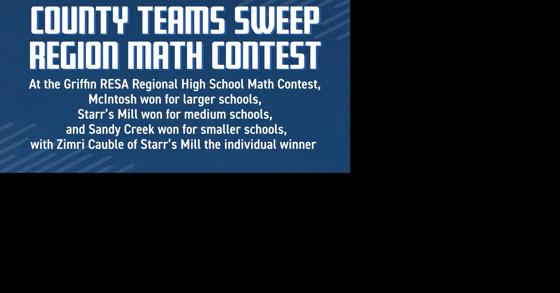 County Teams Sweep Region Math Contest | School | fayette-news.net
