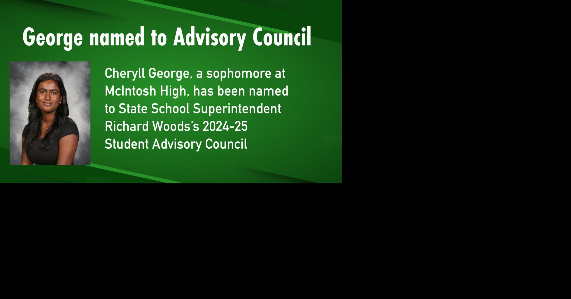 McIntosh’s George Named to Student Advisory Council | School | fayette ...