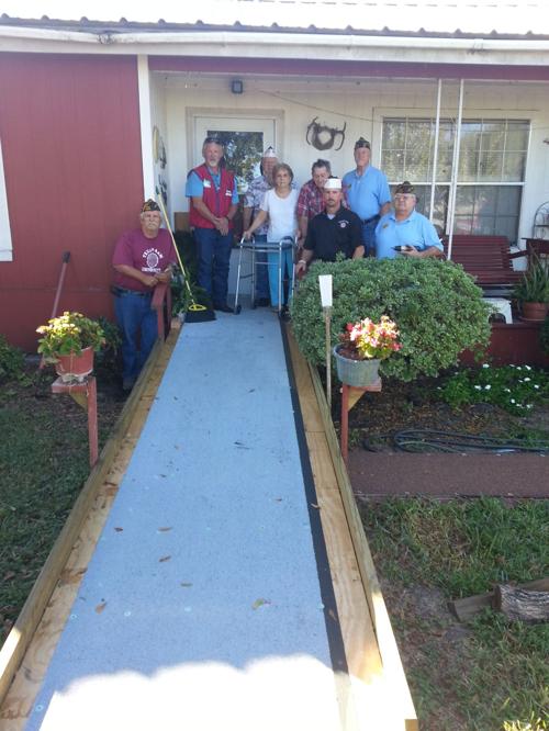 Veterans build ramp for World War II Veteran Community