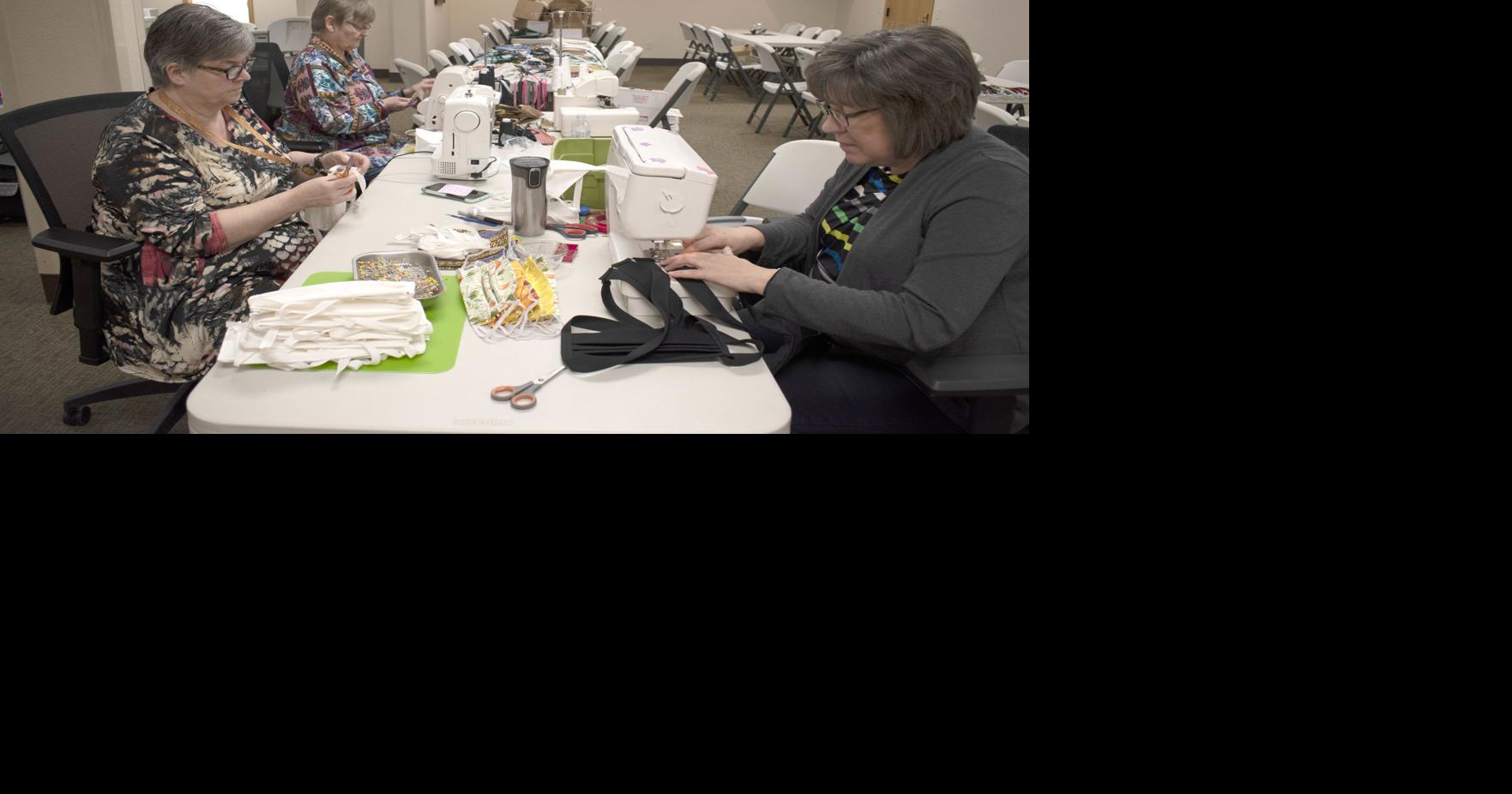 A thread of hope Community quilters make personal protective masks