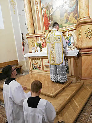From the altar