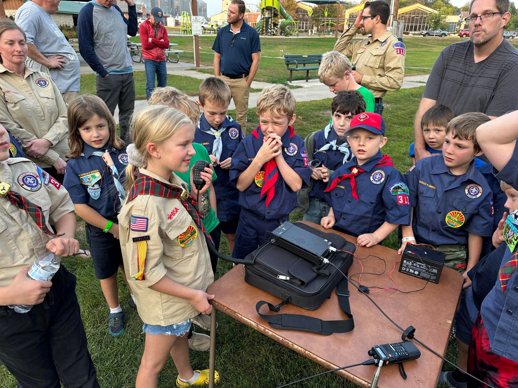 10 4 Boy Scouts Local amateur radio club helps scouts participate