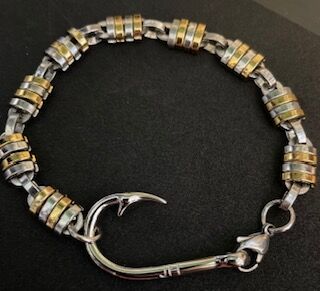 Gold Fish Hook Bracelet 