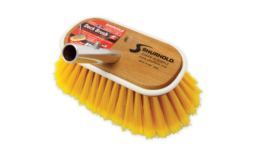 Better Boat Deck Brush Soft Bristle 8 Head Scrub Cleaning with Bumper