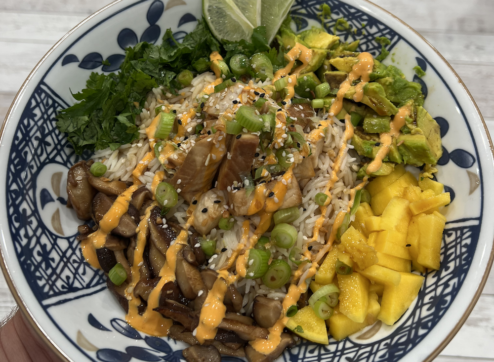 Seared Swordfish Poke Bowl with Sticky Rice Recipes