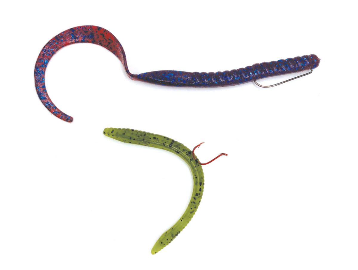 Zoom bait company rubber worms W/ mis. Othe rubber casting baits (T)