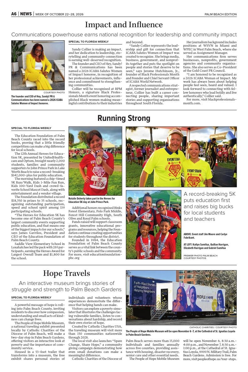 Page A6 | Palm Beach e-edition | floridaweekly.com