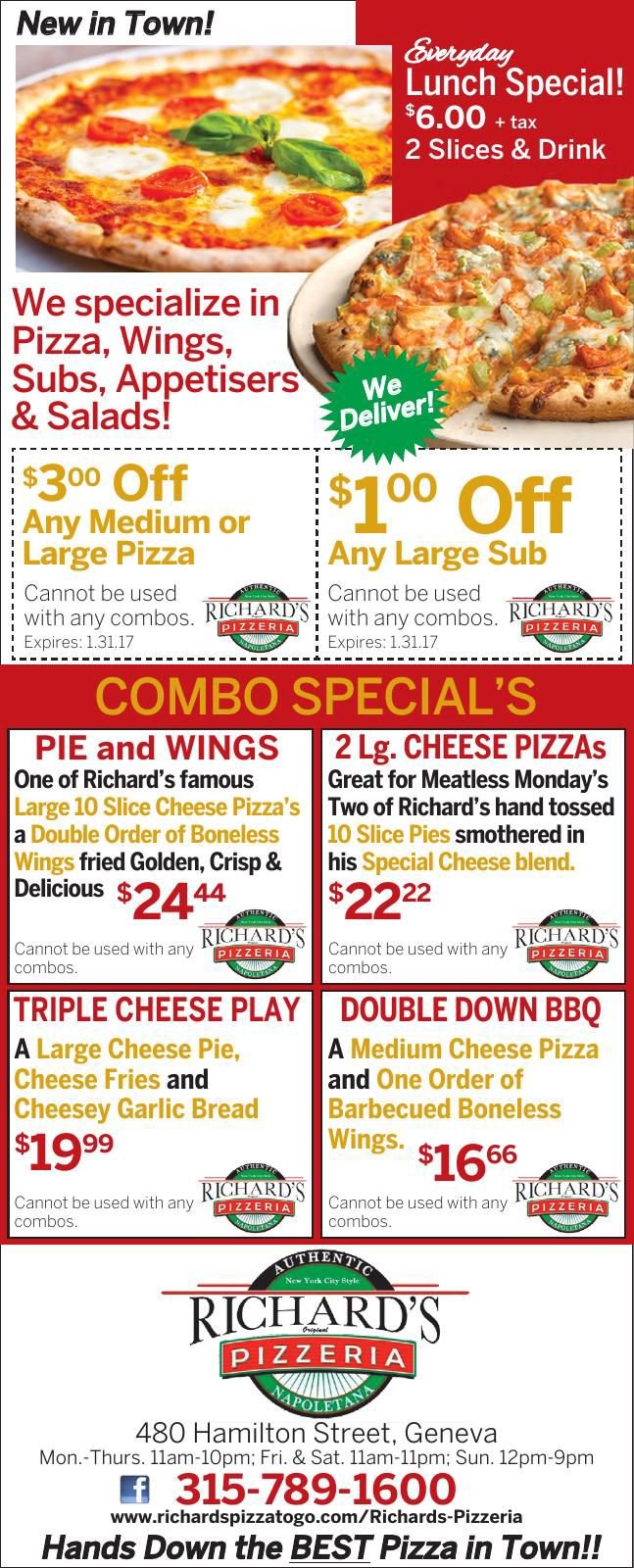 Richards Original Pizzeria Restaurants, Clubs & Food