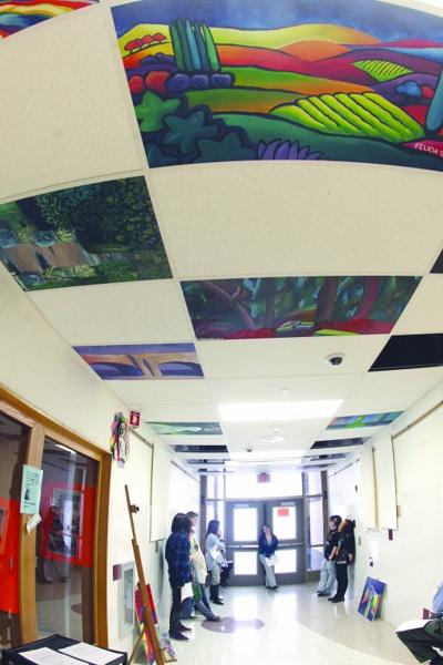 Artists Look Upward Waterloo High School Art Students Paint