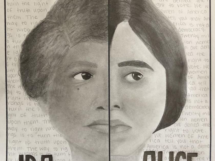 From Seneca Falls To Washington D C Mynderse Student S Artwork Chosen For National Suffrage Exhibit News Fltimes Com