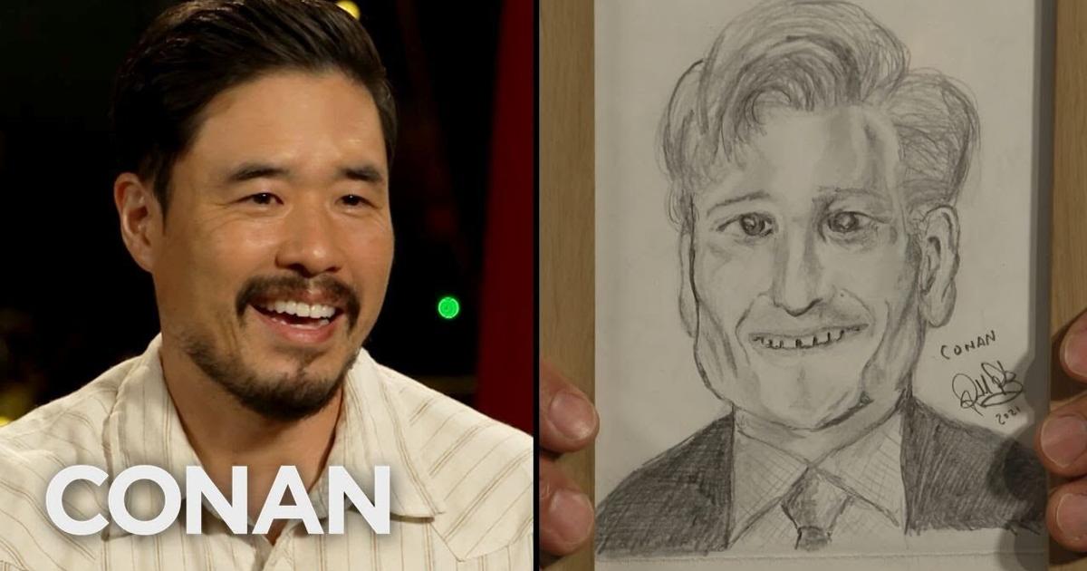 Randall Park Sketched Portraits Of Conan & Andy CONAN on TBS