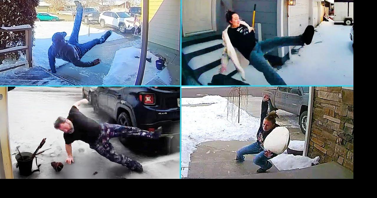 Caught in 4K! ️ Epic CCTV Ice Fails Caught on Camera | | fltimes.com