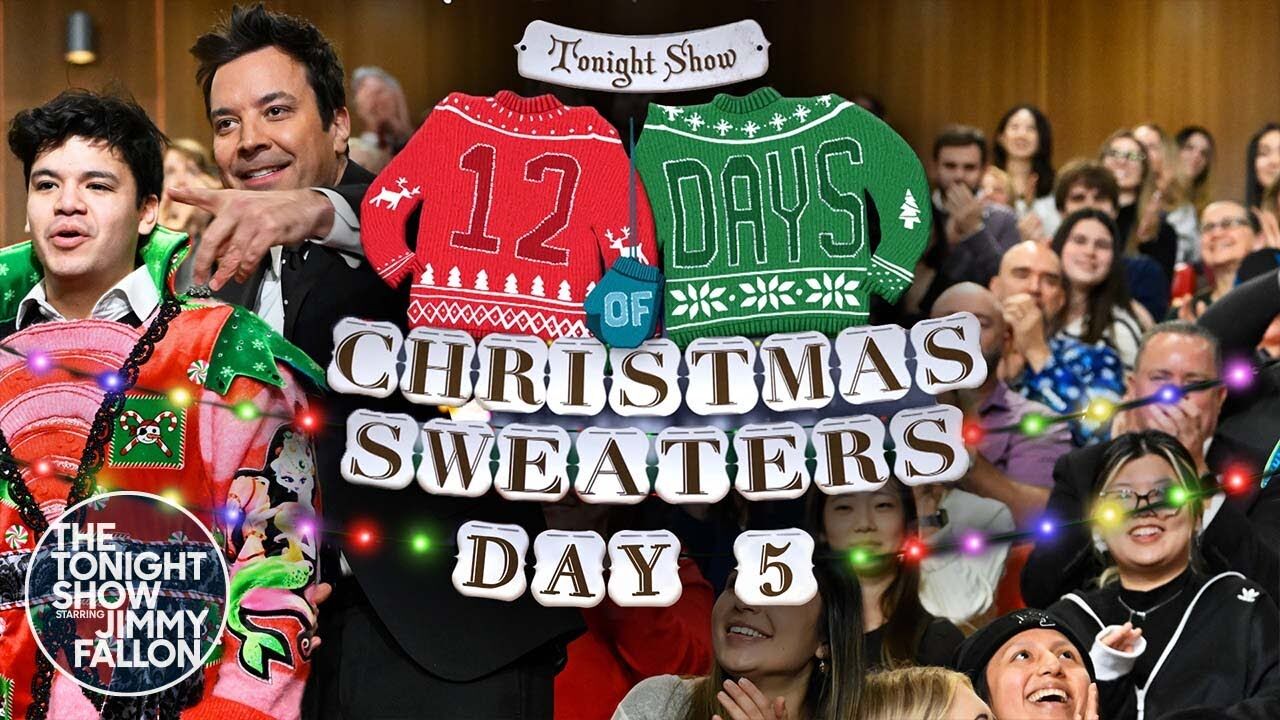 Jimmy fallon 12 on sale days of christmas sweaters