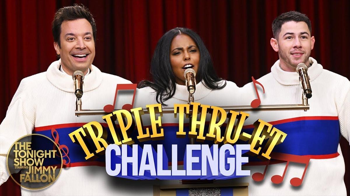 Triple Thru-Et Challenge with Nick Jonas and Adrienne Warren | The Tonight  Show | | fltimes.com