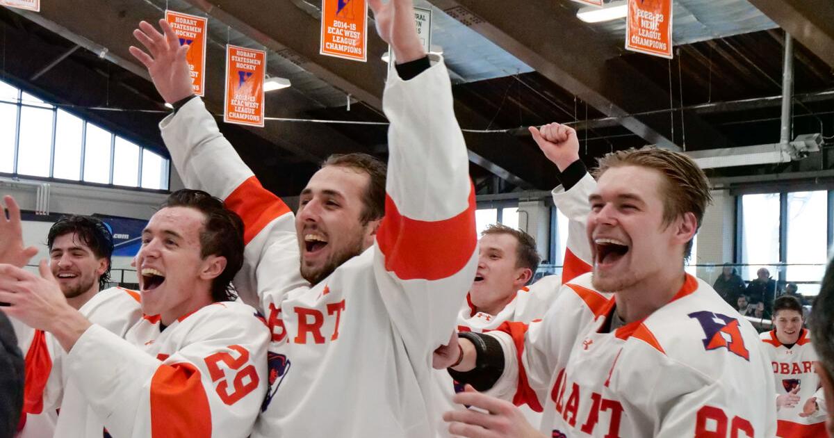 PHOTO GALLERY: Hobart hockey wins third straight NEHC Tournament championship