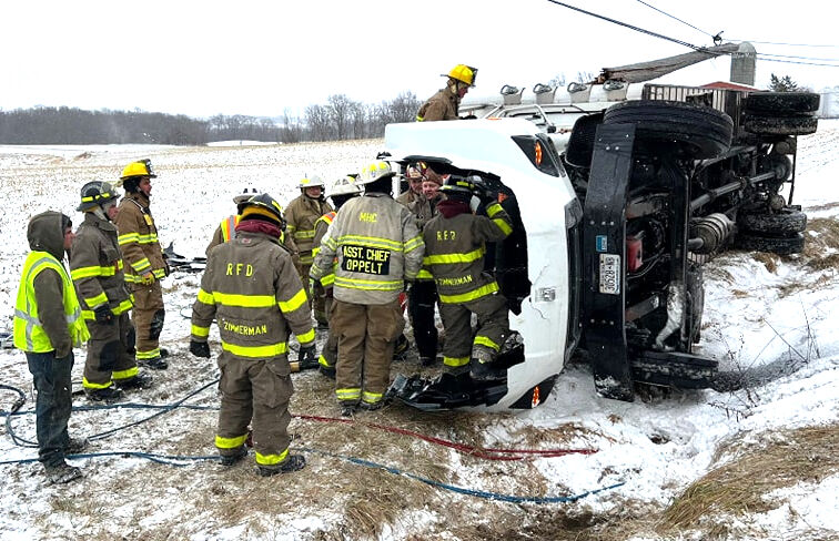 Rochester man injured when box truck overturns in Gorham | News ...