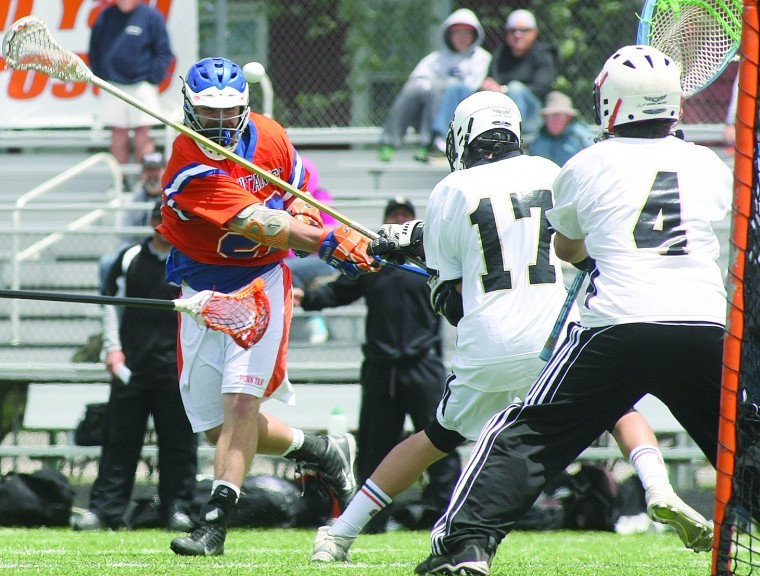 HS Boys Lacrosse State Tournament ShorehamWading River stands in Penn