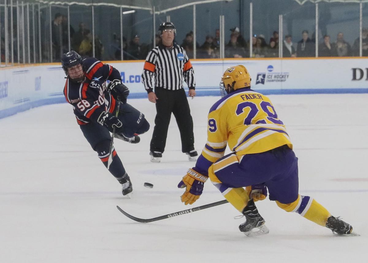 COLLEGE HOCKEY Statesmen fall to topranked WisconsinStevens Point in semifinals Sports