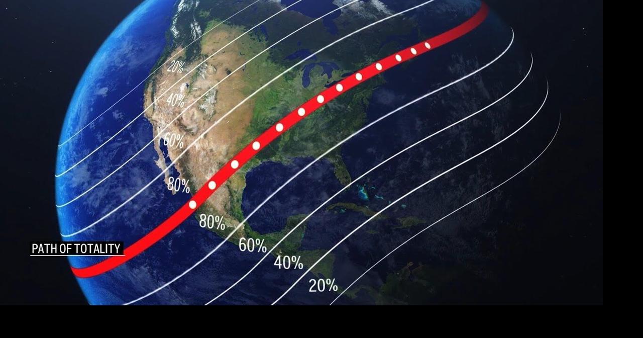 A map of April 2024's total solar eclipse | | fltimes.com