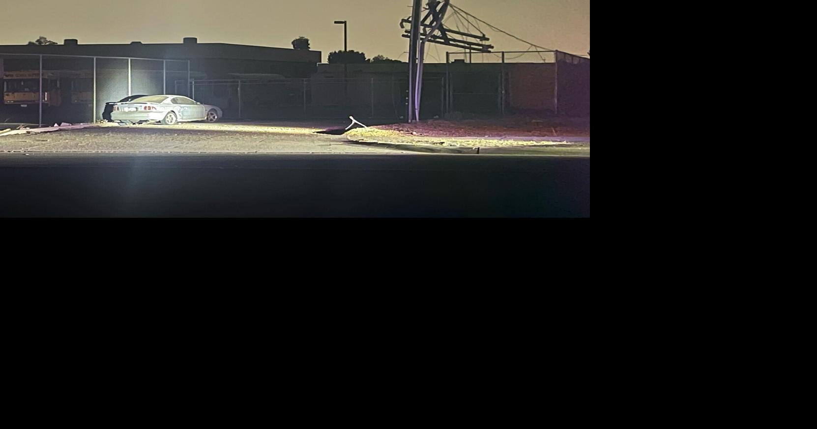 Car crashes into power pole in Fontana, causing power outage on Aug. 21