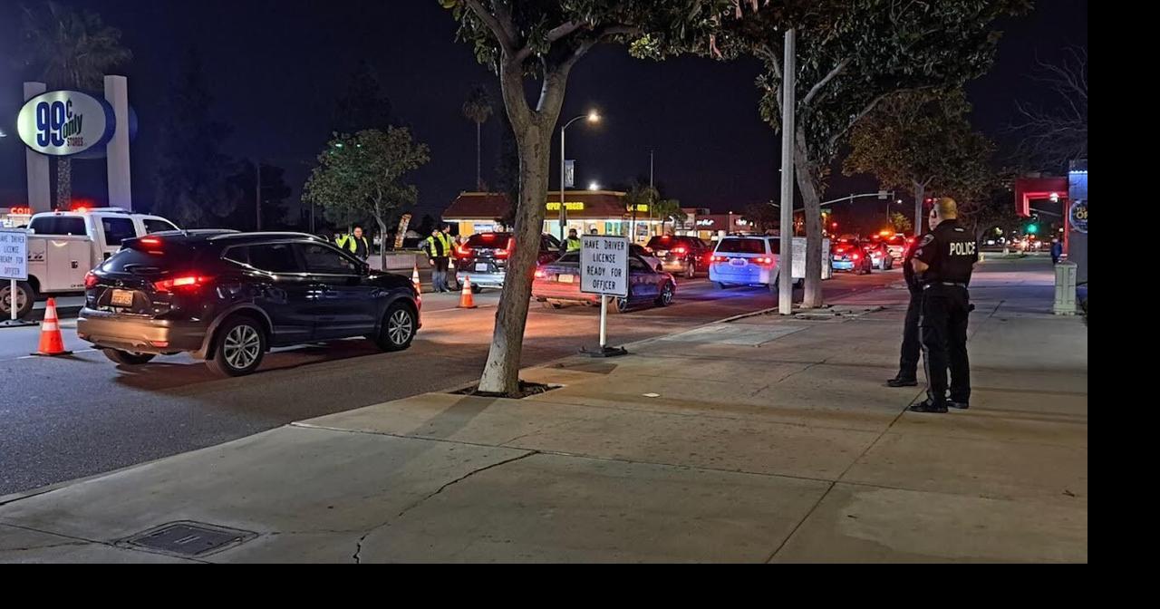Four persons are arrested during DUI checkpoint in Fontana on Jan. 7 ...
