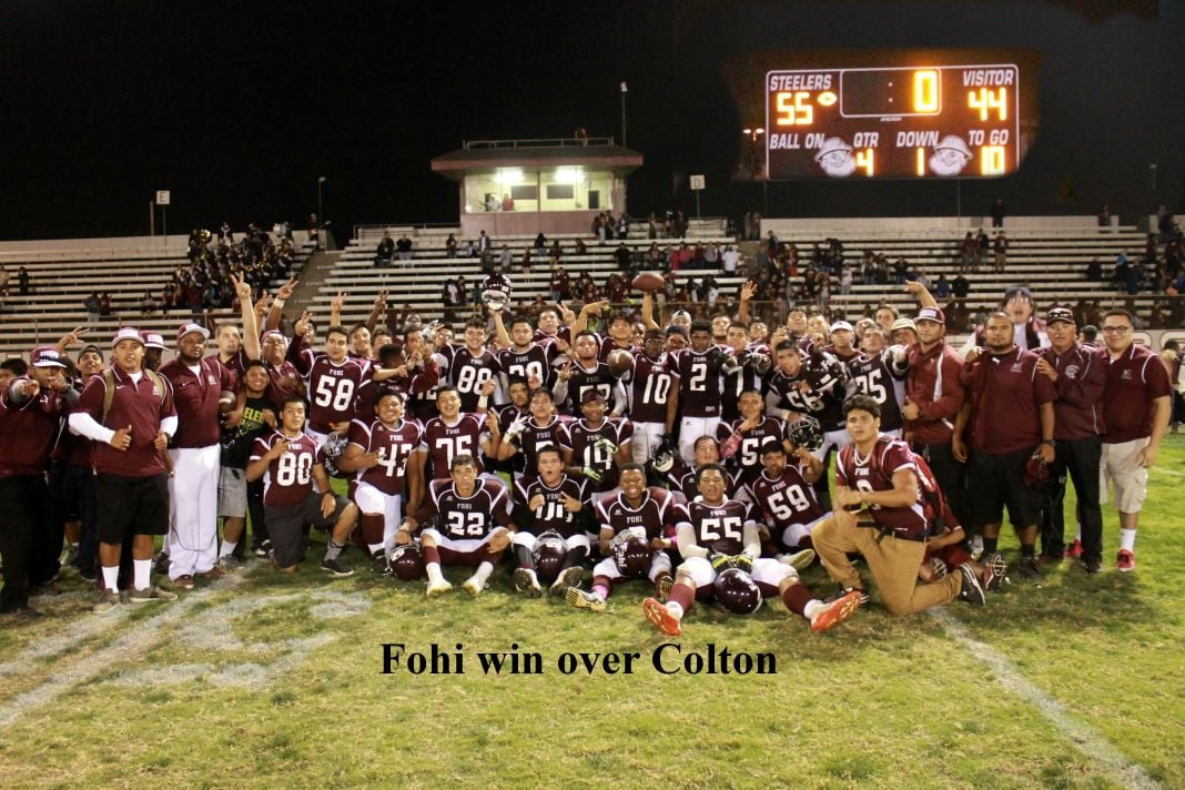 Fohi Obtains Wild 55-44 Victory Over Colton; Ikenador Runs For 309 ...