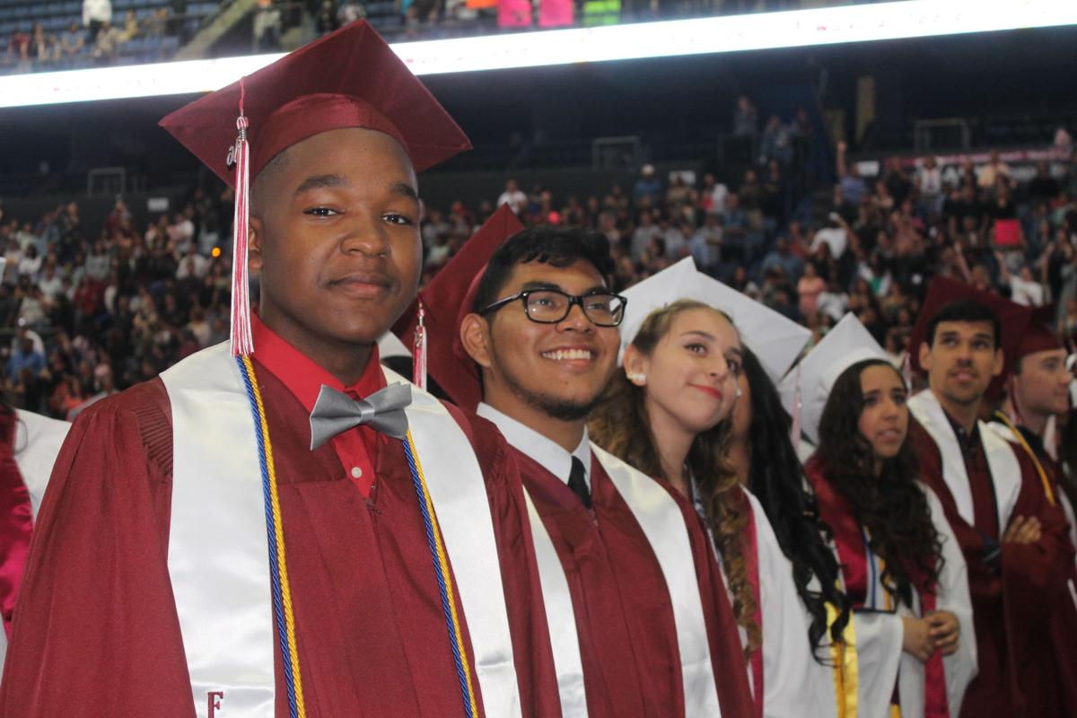 Fontana High School graduates cheer at commencement ceremony; see