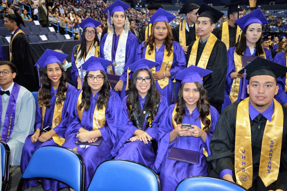 Jurupa Hills High School seniors are enthusiastic during graduation