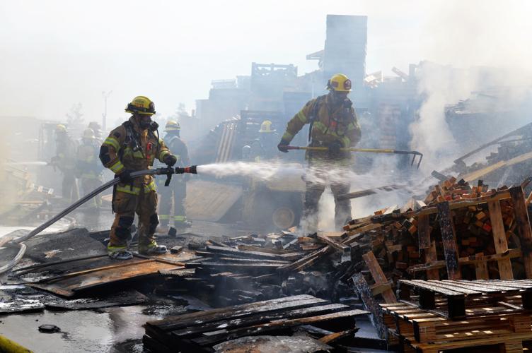 Man suffers burns when fire erupts at pallet yard in Fontana on April 6 ...