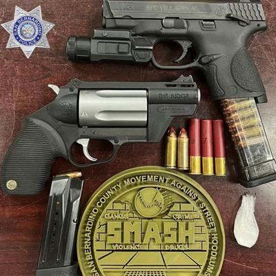 Traffic stop leads to seizure of firearms and drugs in San Bernardino ...